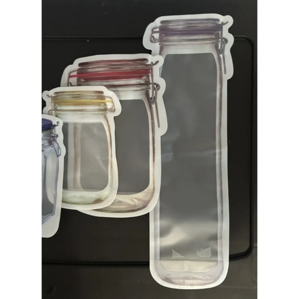 5 Reusable Ziplock Bags For Storage Kitchen Food‎ Pantry Organization Resealable